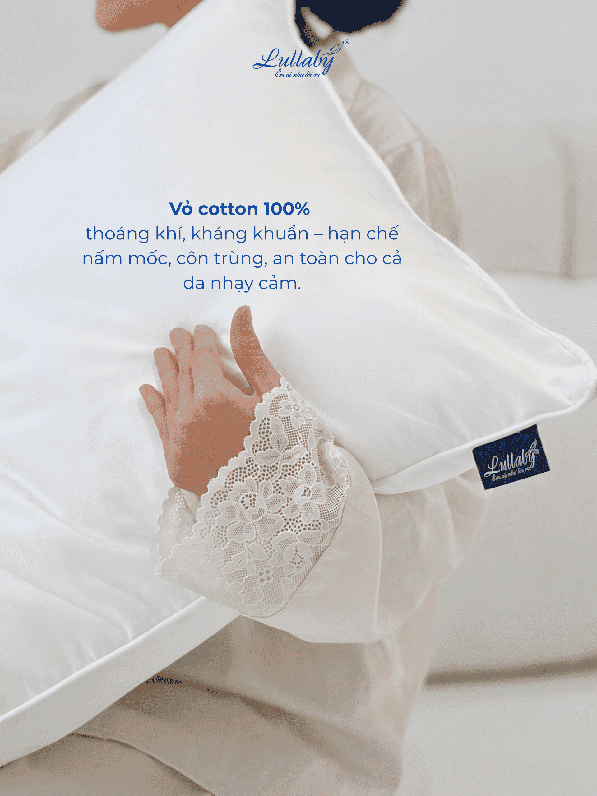 Ruột gối nằm microfiber | Lullaby Bedding