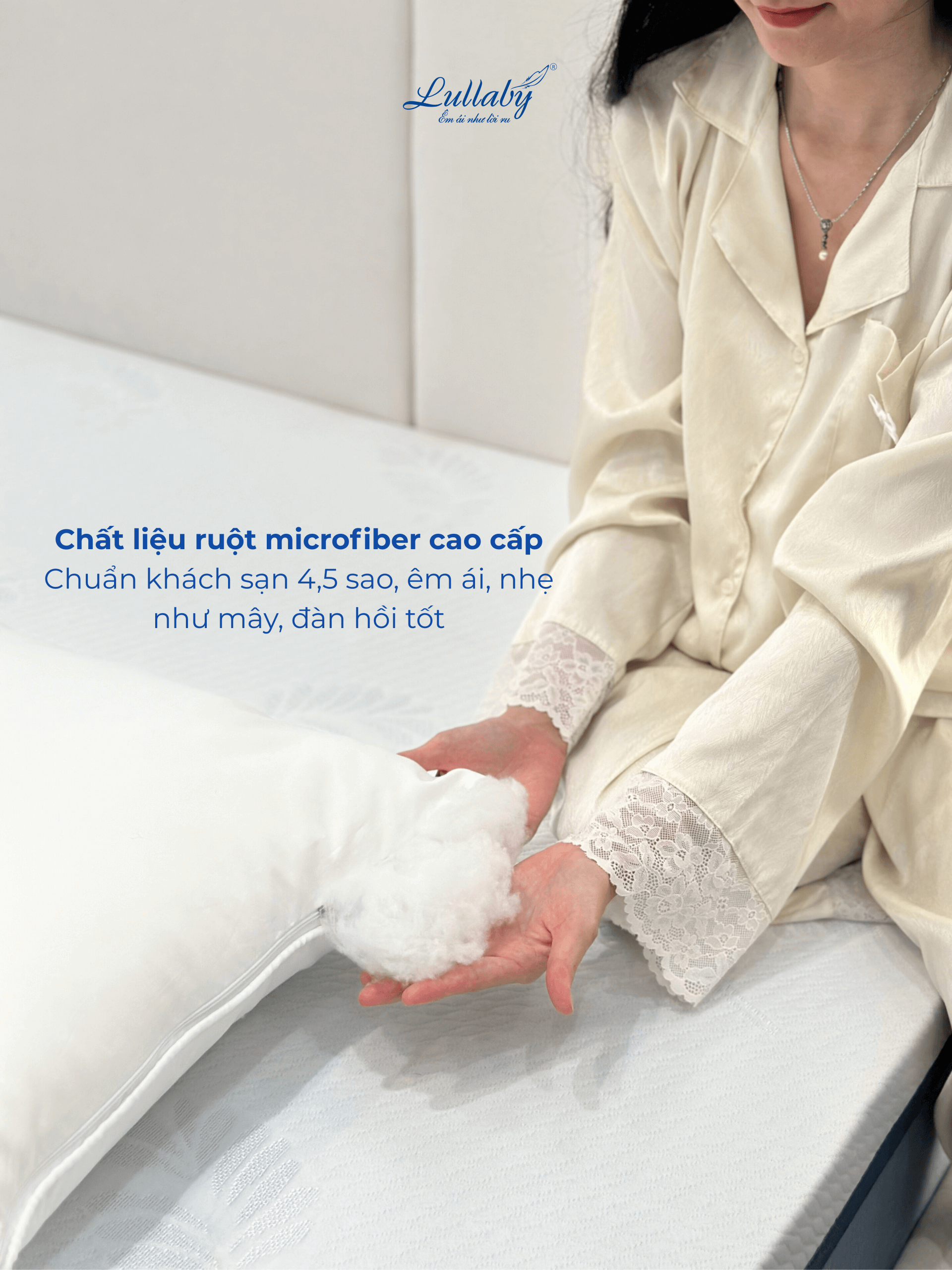 Ruột gối nằm microfiber | Lullaby Bedding