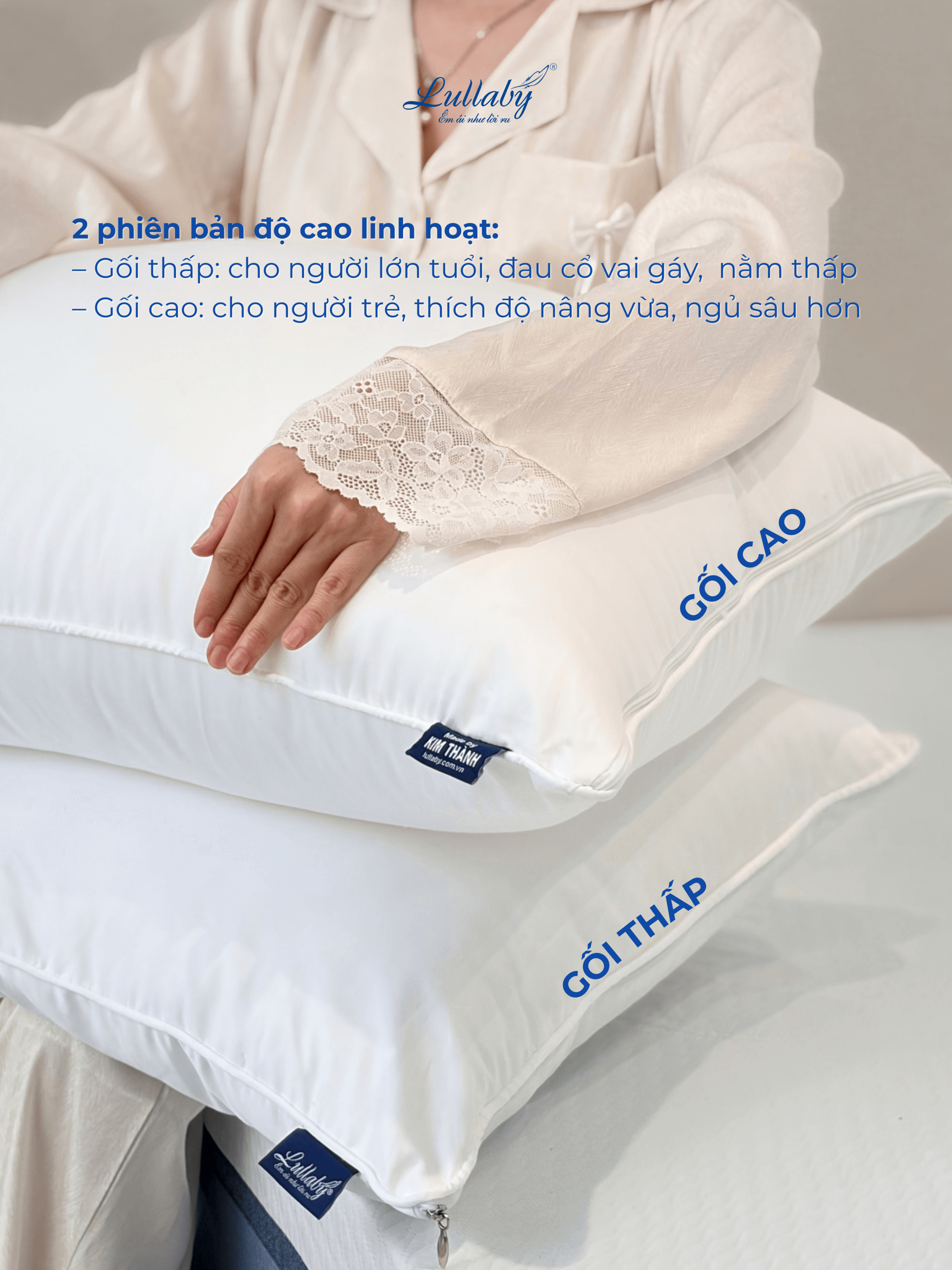 Ruột gối nằm microfiber | Lullaby Bedding