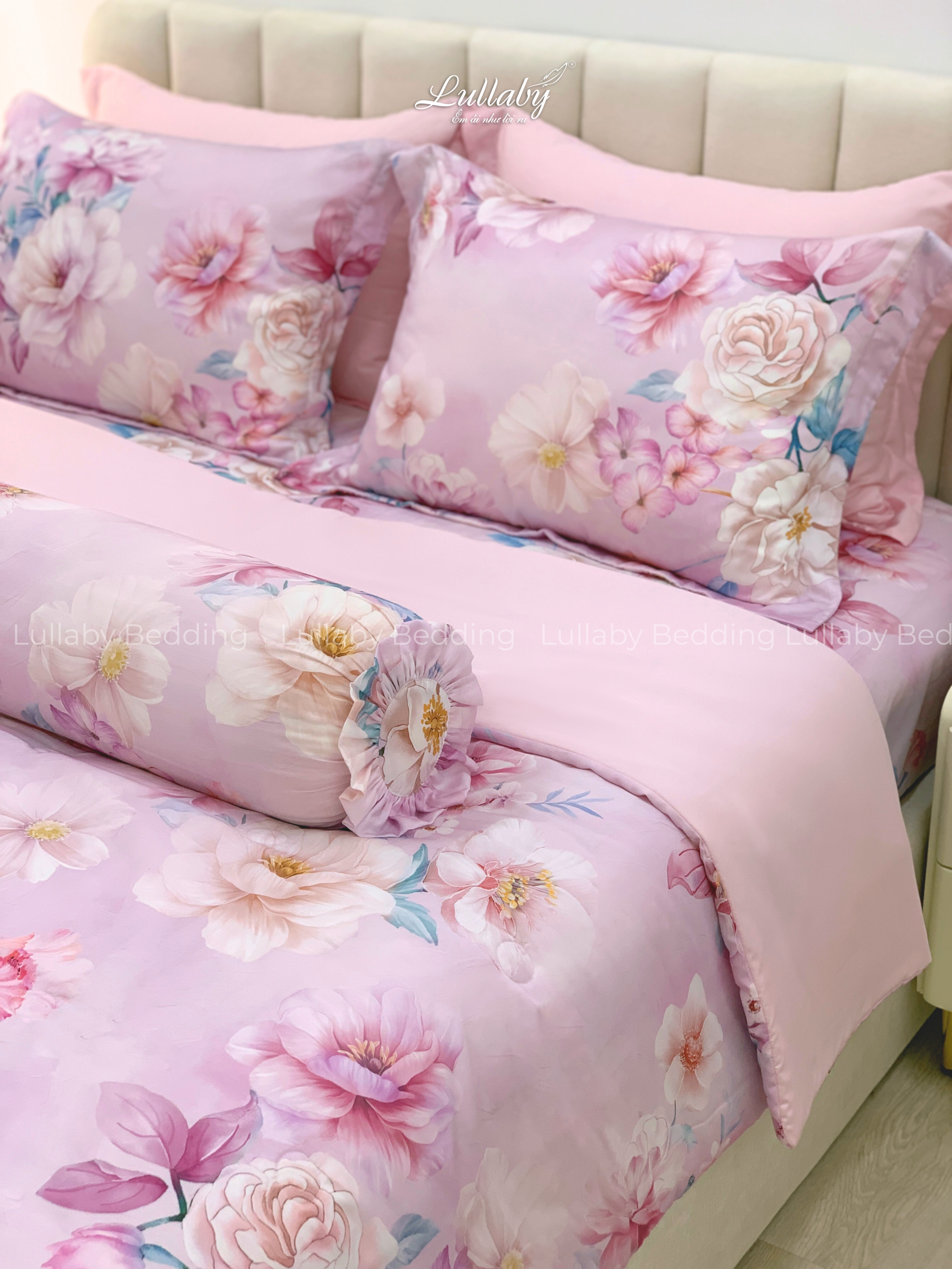 Bộ chăn ga gối Tencel 60S Mộng hồng | Lullaby Bedding | Chăn ga gối Tencel | Tencel 60S Bộ chăn ga gối Tencel 60S Mộng hồng | Lullaby Bedding | Chăn ga gối Tencel | Tencel 60S