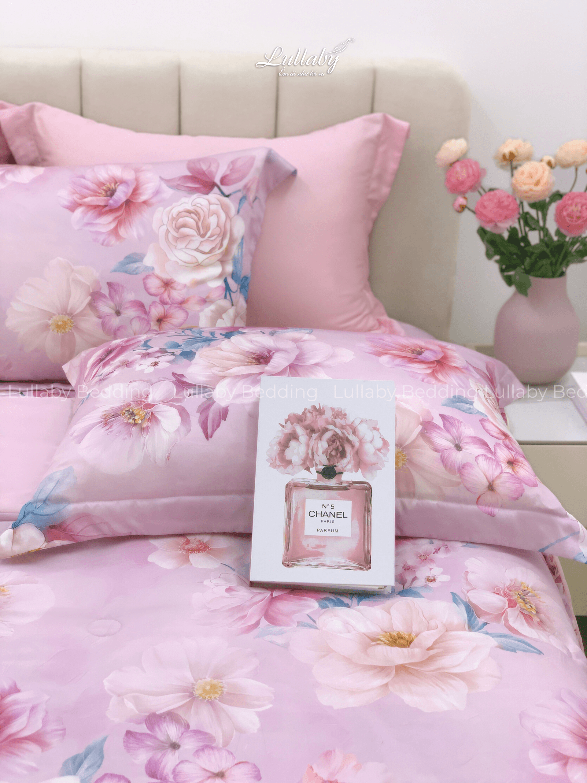 Bộ chăn ga gối Tencel 60S Mộng hồng | Lullaby Bedding | Chăn ga gối Tencel | Tencel 60S Bộ chăn ga gối Tencel 60S Mộng hồng | Lullaby Bedding | Chăn ga gối Tencel | Tencel 60S
