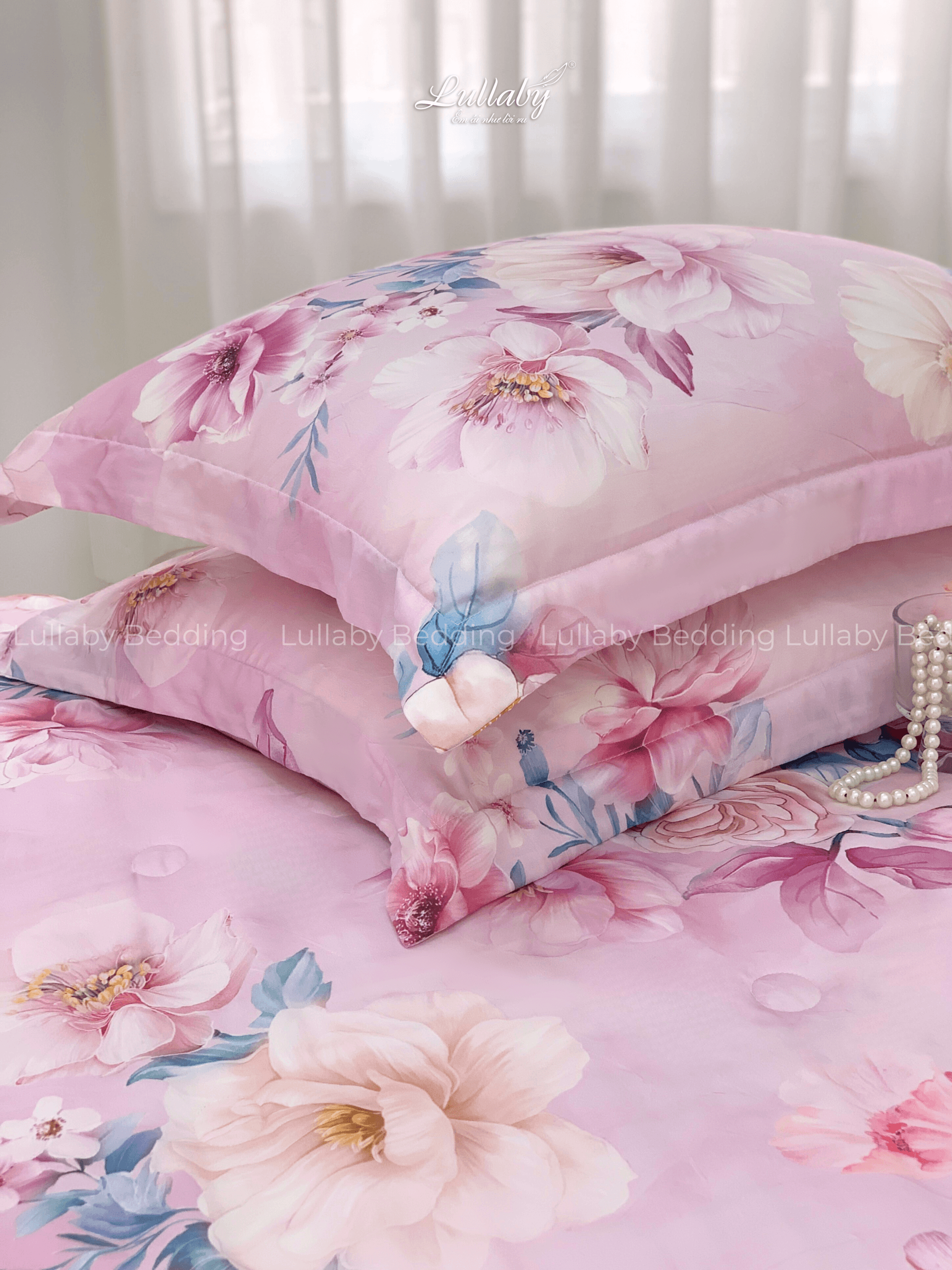 Bộ chăn ga gối Tencel 60S Mộng hồng | Lullaby Bedding | Chăn ga gối Tencel | Tencel 60S Bộ chăn ga gối Tencel 60S Mộng hồng | Lullaby Bedding | Chăn ga gối Tencel | Tencel 60S
