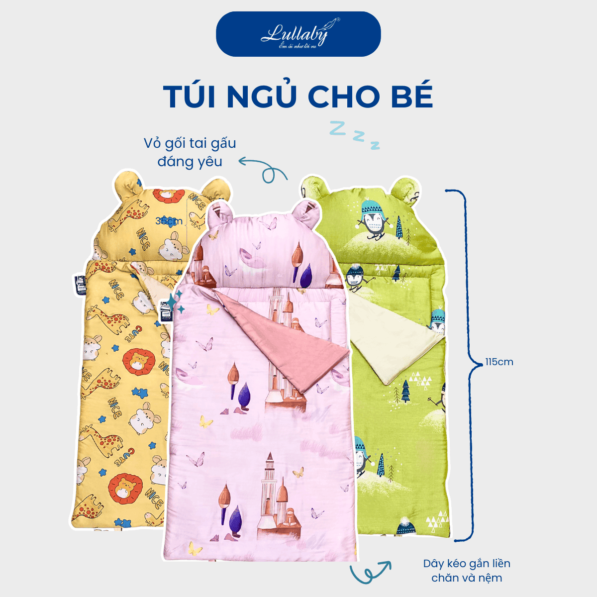 Túi ngủ cho bé đi học - Lullaby Bedding Túi ngủ cho bé đi học - Lullaby Bedding