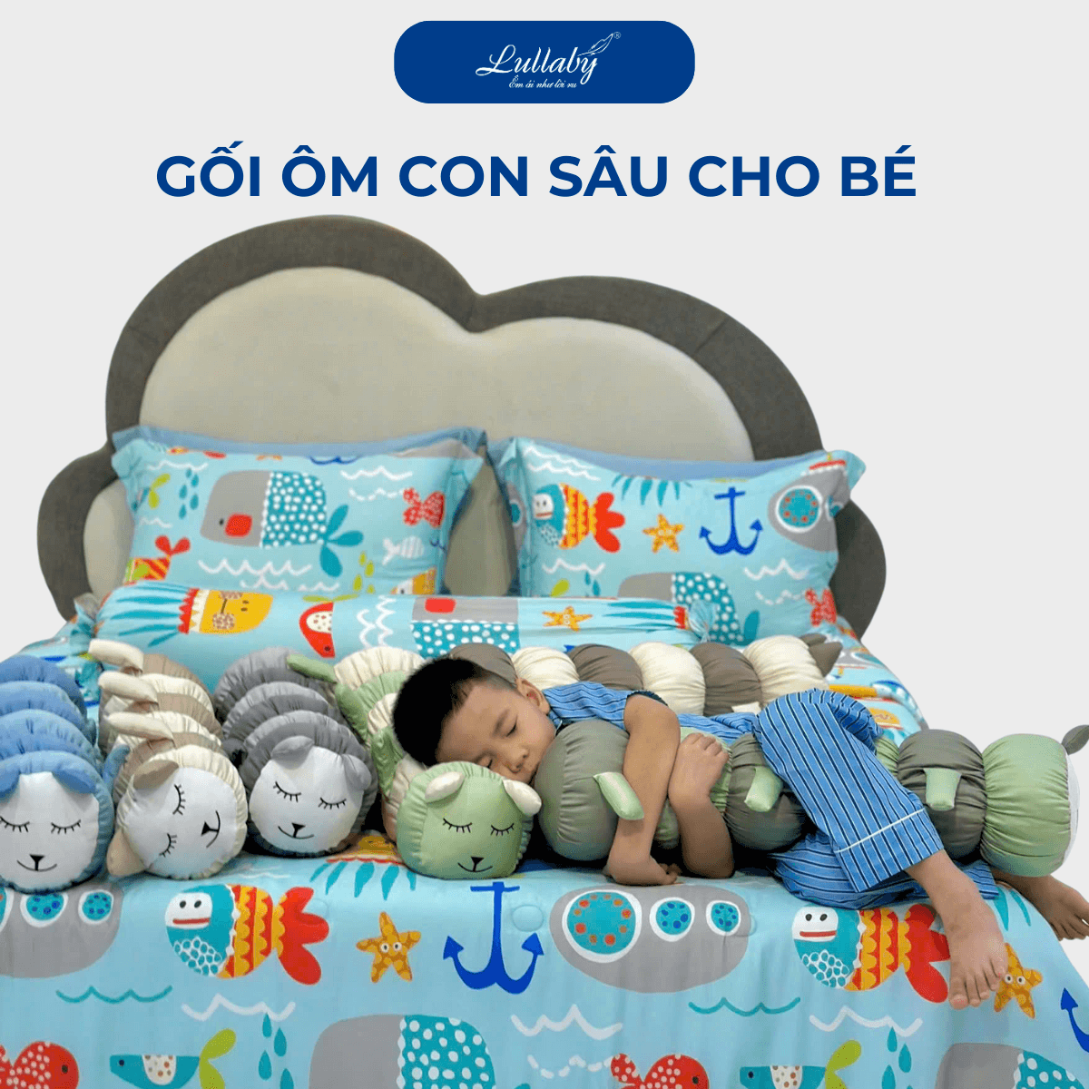 Gối ôm con sâu cho bé - Lullaby Bedding Gối ôm con sâu cho bé - Lullaby Bedding