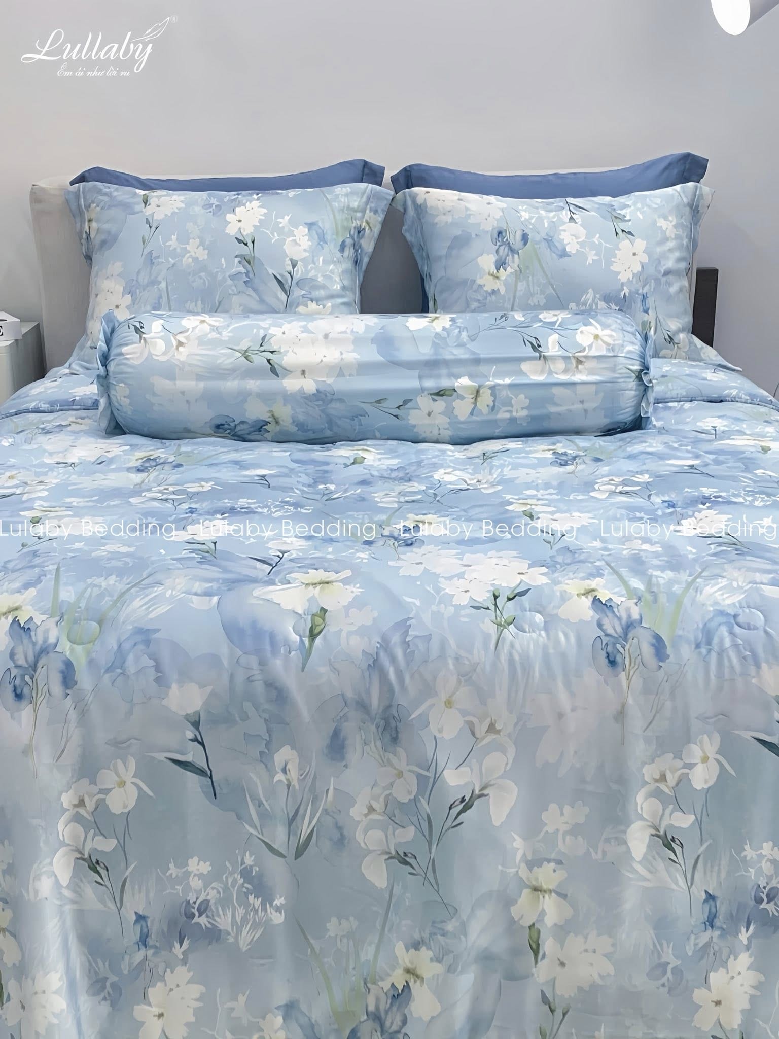 Chăn ga gối Tencel 100S Hoa Diên Vỹ Lullaby Bedding Chăn ga gối Tencel 100S Hoa Diên Vỹ Lullaby Bedding