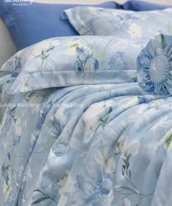 Chăn ga gối Tencel 100S Hoa Diên Vỹ Lullaby Bedding