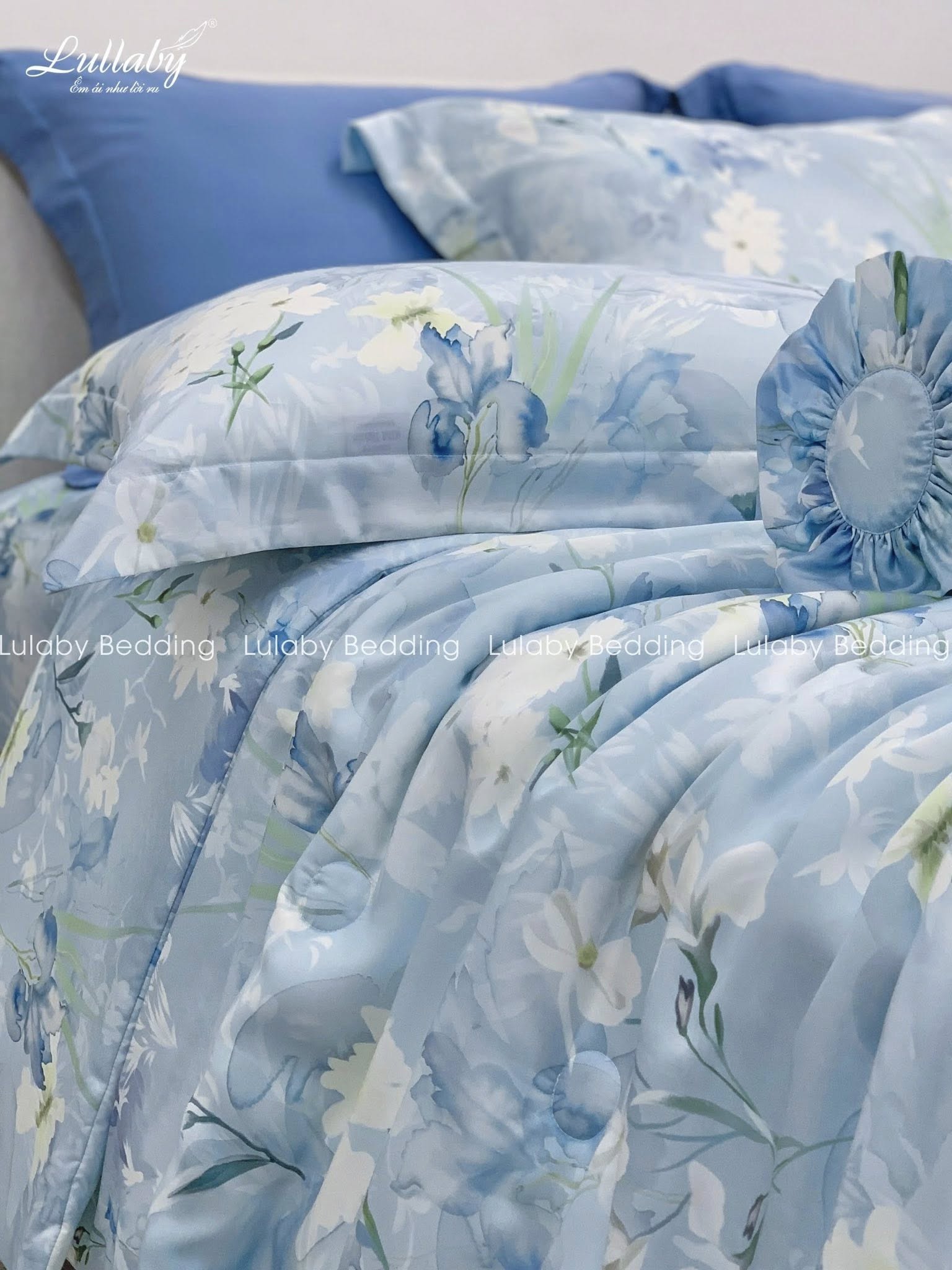 Chăn ga gối Tencel 100S Hoa Diên Vỹ Lullaby Bedding Chăn ga gối Tencel 100S Hoa Diên Vỹ Lullaby Bedding