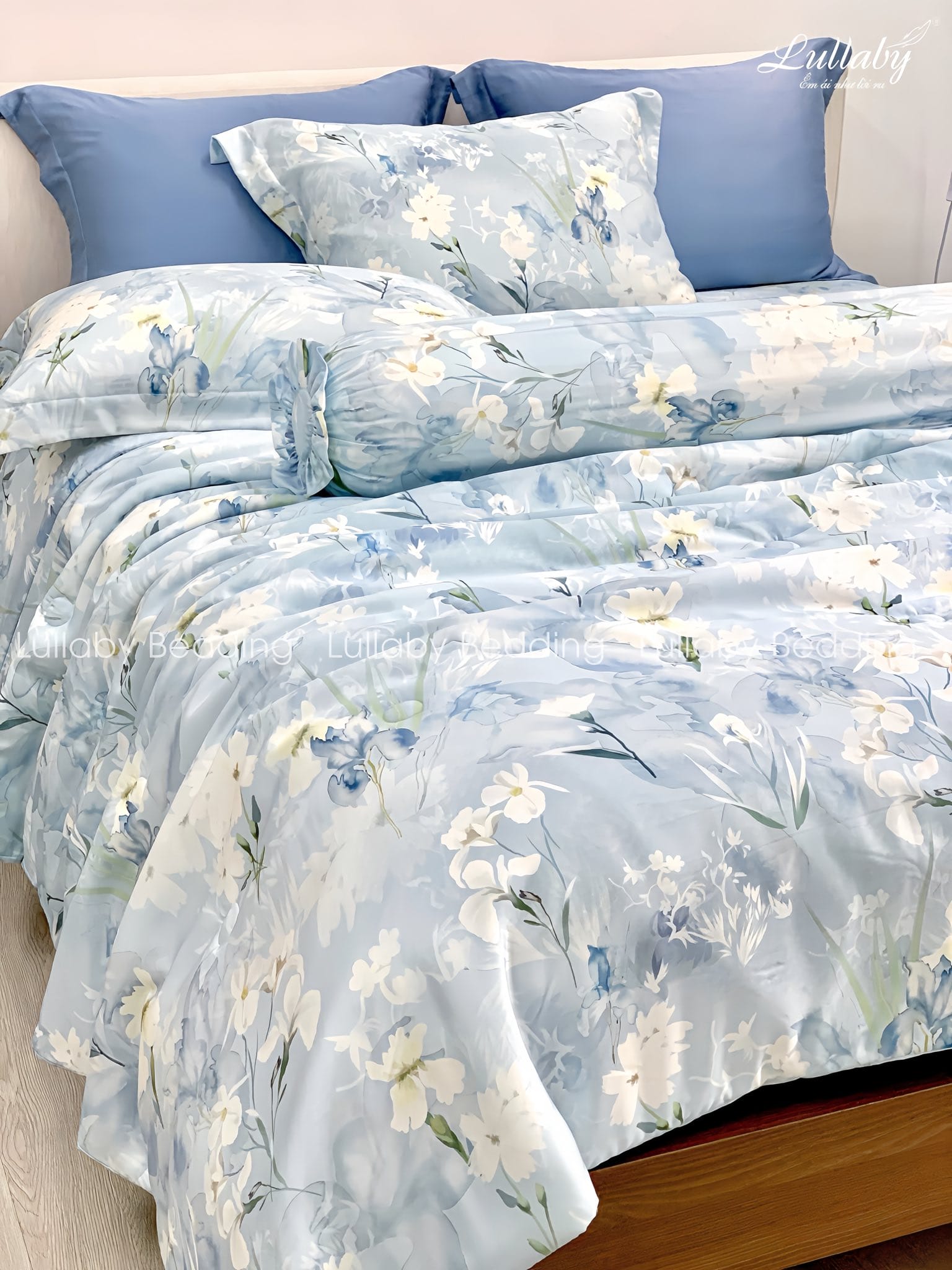 Chăn ga gối Tencel 100S Hoa Diên Vỹ Lullaby Bedding Chăn ga gối Tencel 100S Hoa Diên Vỹ Lullaby Bedding