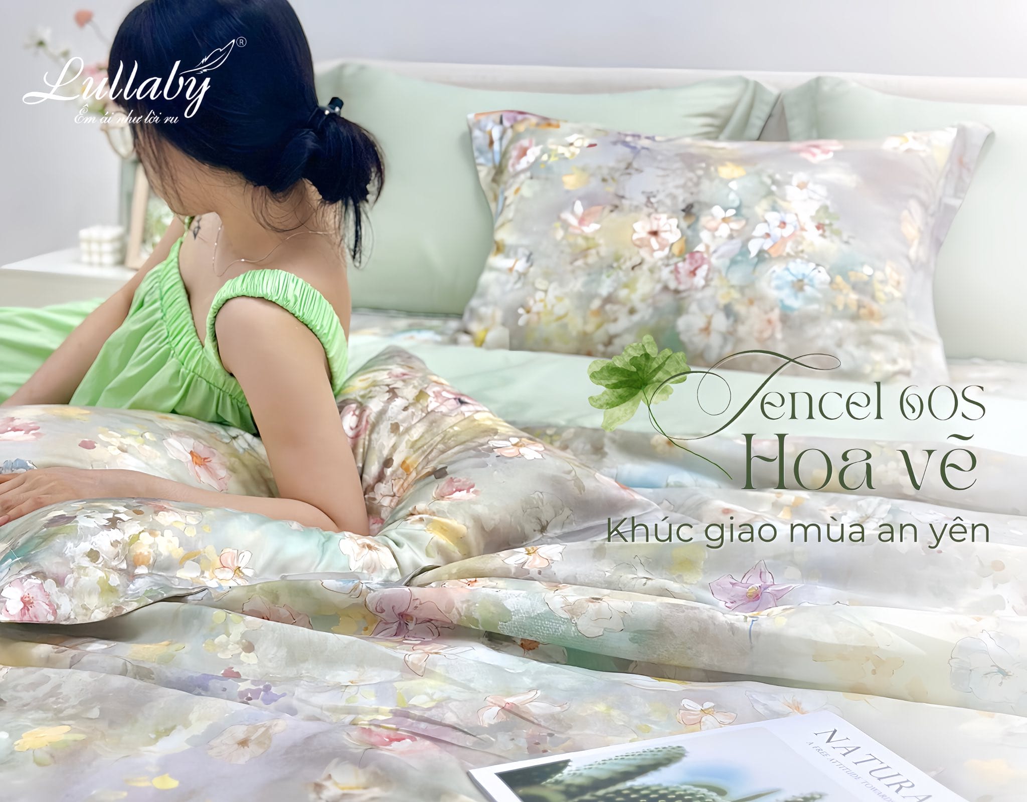Chăn ga gối Tencel 60S Hoa vẽ | Lullaby Bedding Chăn ga gối Tencel 60S Hoa vẽ | Lullaby Bedding