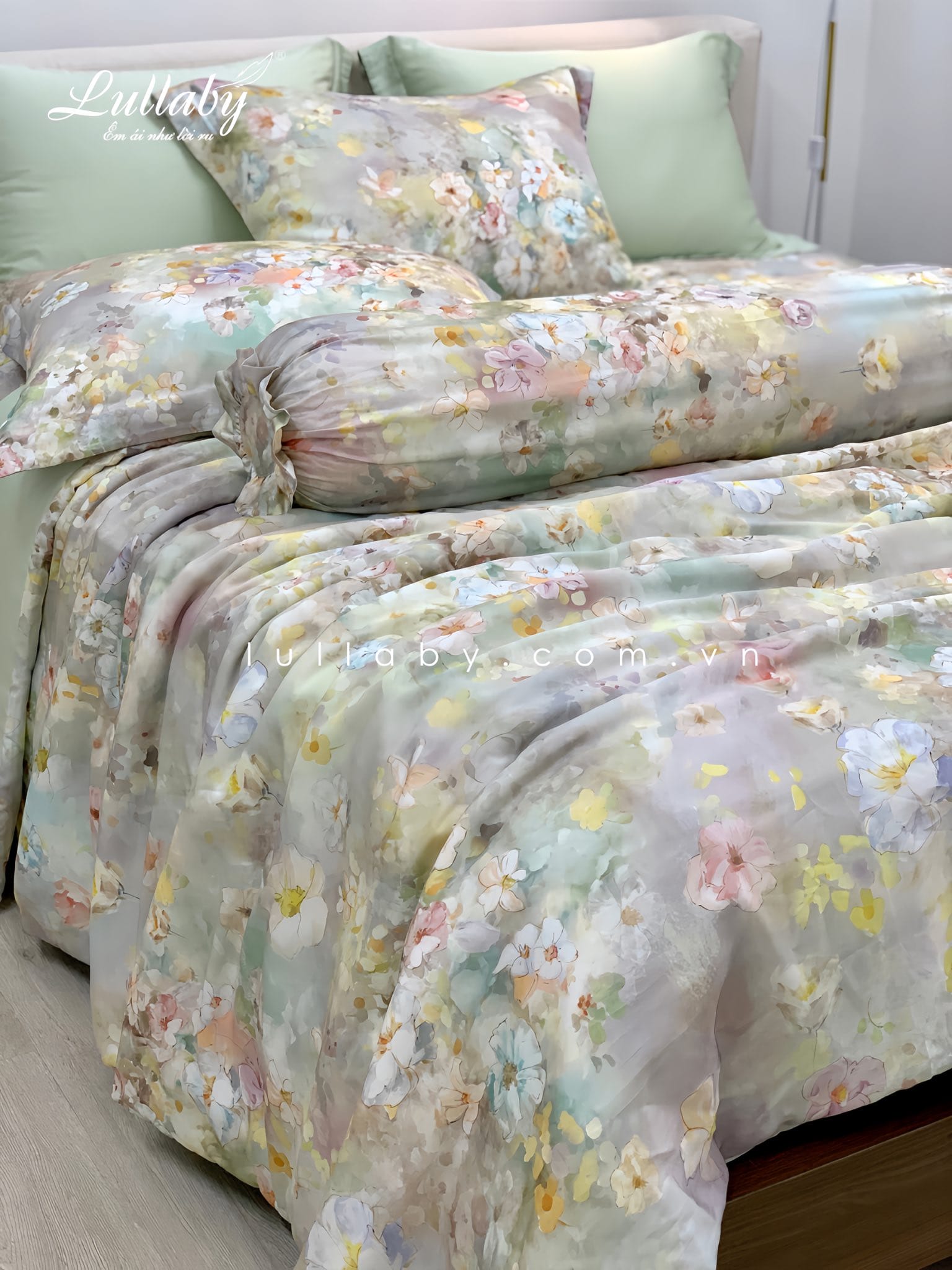 Chăn ga gối Tencel 60S Hoa vẽ | Lullaby Bedding Chăn ga gối Tencel 60S Hoa vẽ | Lullaby Bedding