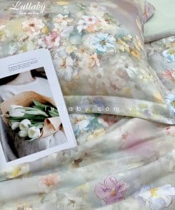 Chăn ga gối Tencel 60S Hoa vẽ | Lullaby Bedding