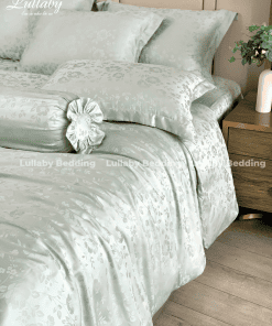 Chăn ga gối Tencel dệt kim - Green Flower| Lullaby Bedding