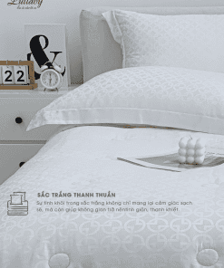 Chăn ga gối Tencel dệt kim - Pure White | Lullaby Bedding