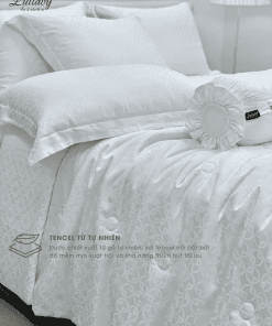 Chăn ga gối Tencel dệt kim - Pure White | Lullaby Bedding