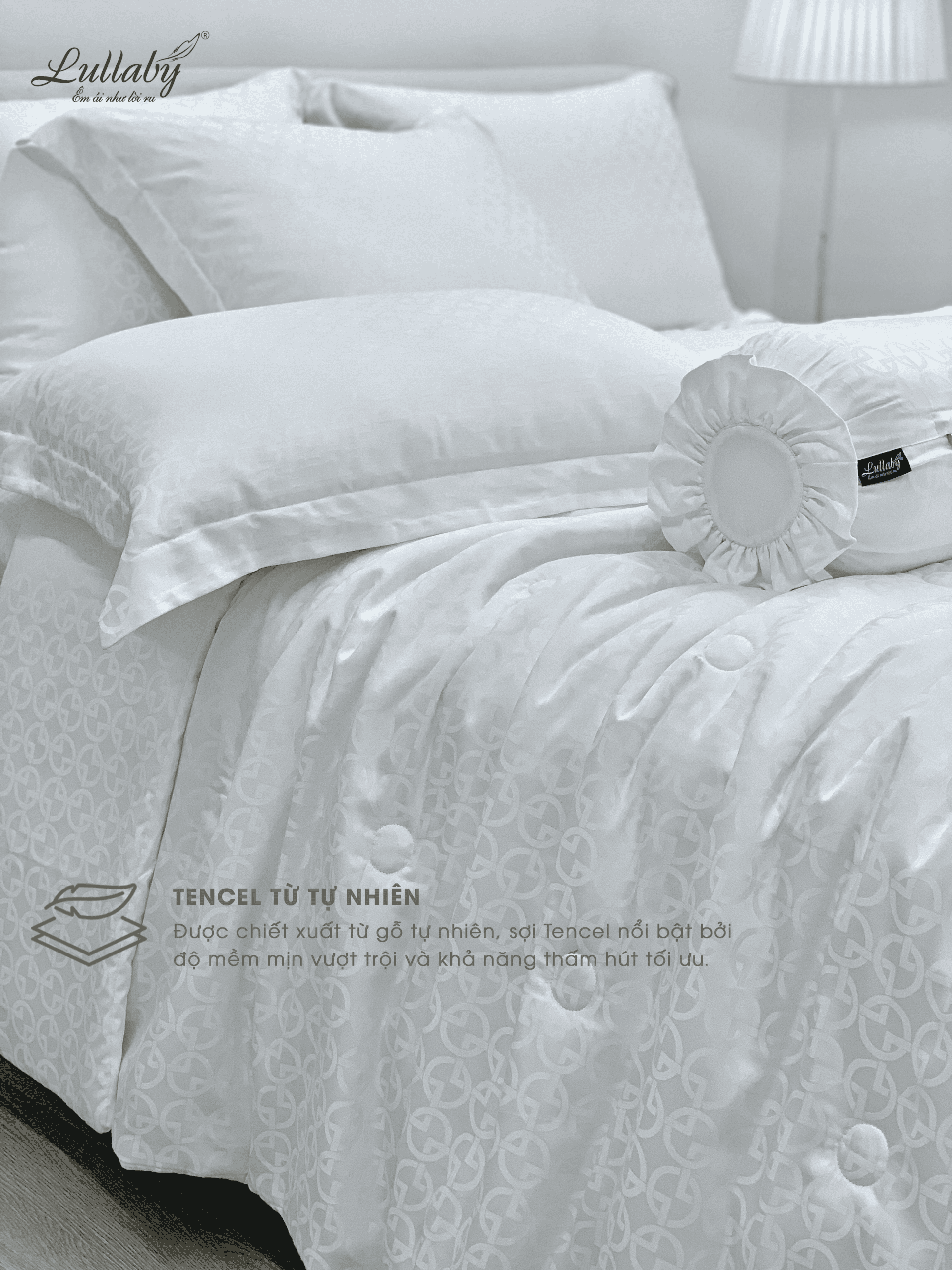 Chăn ga gối Tencel dệt kim - Pure White | Lullaby Bedding Chăn ga gối Tencel dệt kim - Pure White | Lullaby Bedding
