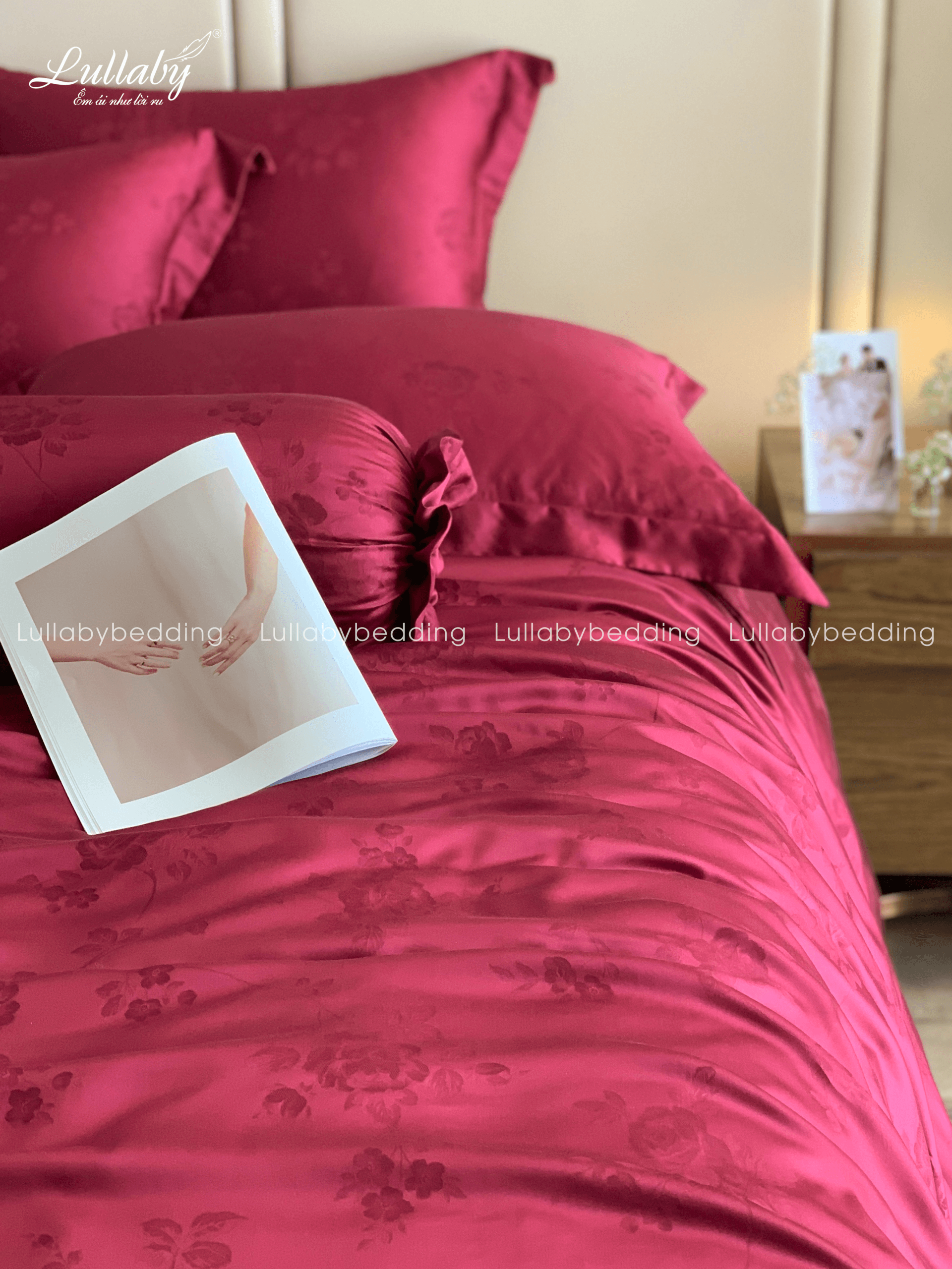 Chăn ga gối Tencel dệt kim đỏ | Chăn ga cưới | Lullaby Bedingđỏ Chăn ga gối Tencel dệt kim đỏ | Chăn ga cưới | Lullaby Beding