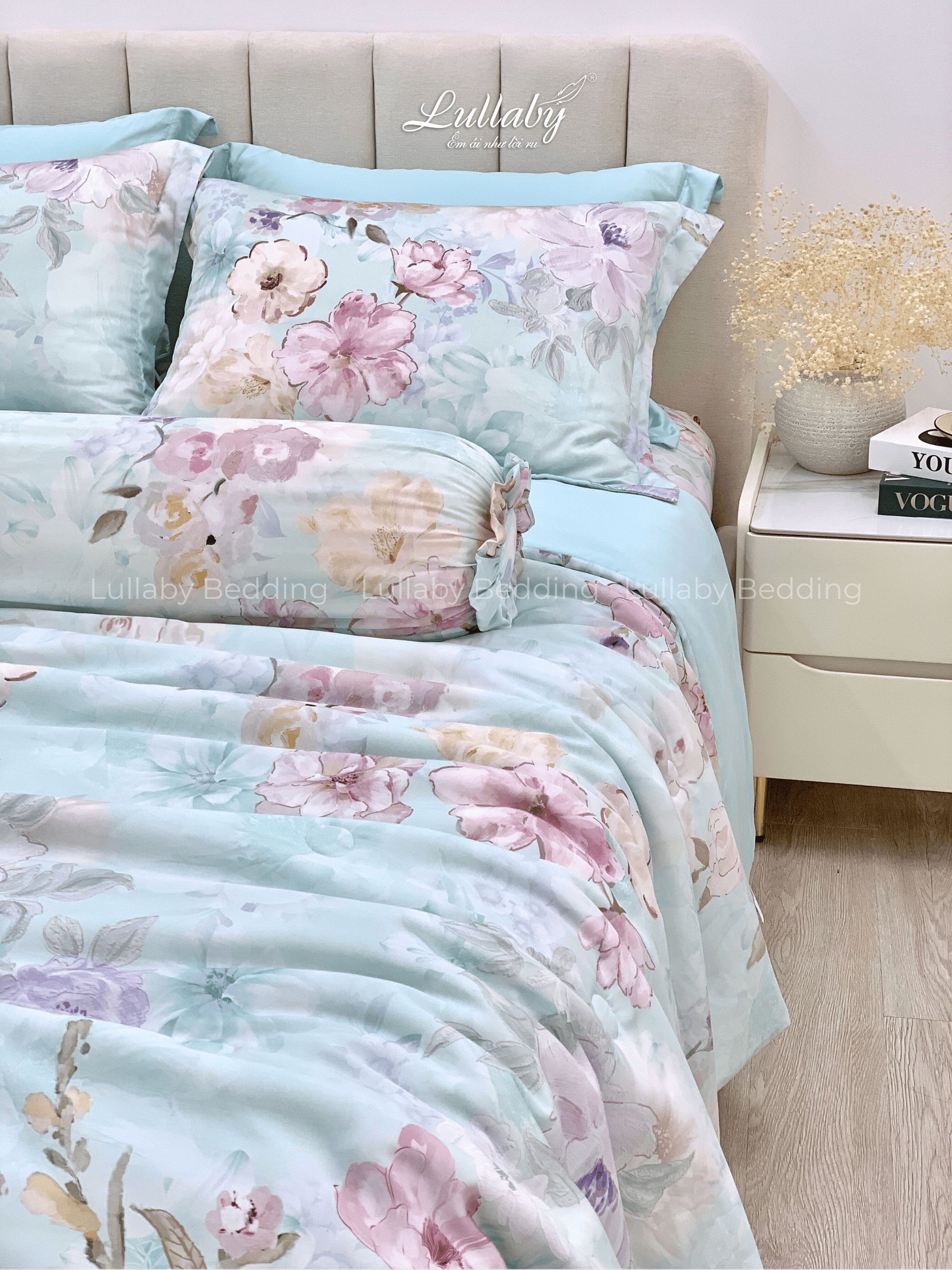 Chăn ga gối Tencel 60S Hoa Ban | Lullaby Bedding Chăn ga gối Tencel 60S Hoa Ban | Lullaby Bedding