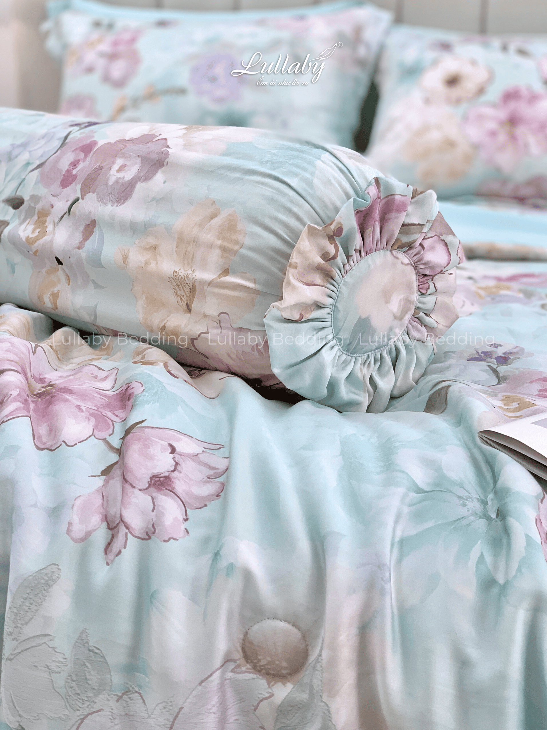 Chăn ga gối Tencel 60S Hoa Ban | Lullaby Bedding Chăn ga gối Tencel 60S Hoa Ban | Lullaby Bedding