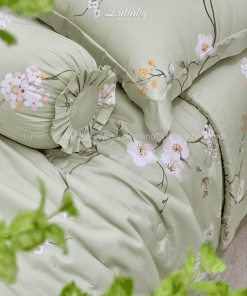 Chăn ga gối Tencel 40S Chồi Biếc | Lullaby Bedding