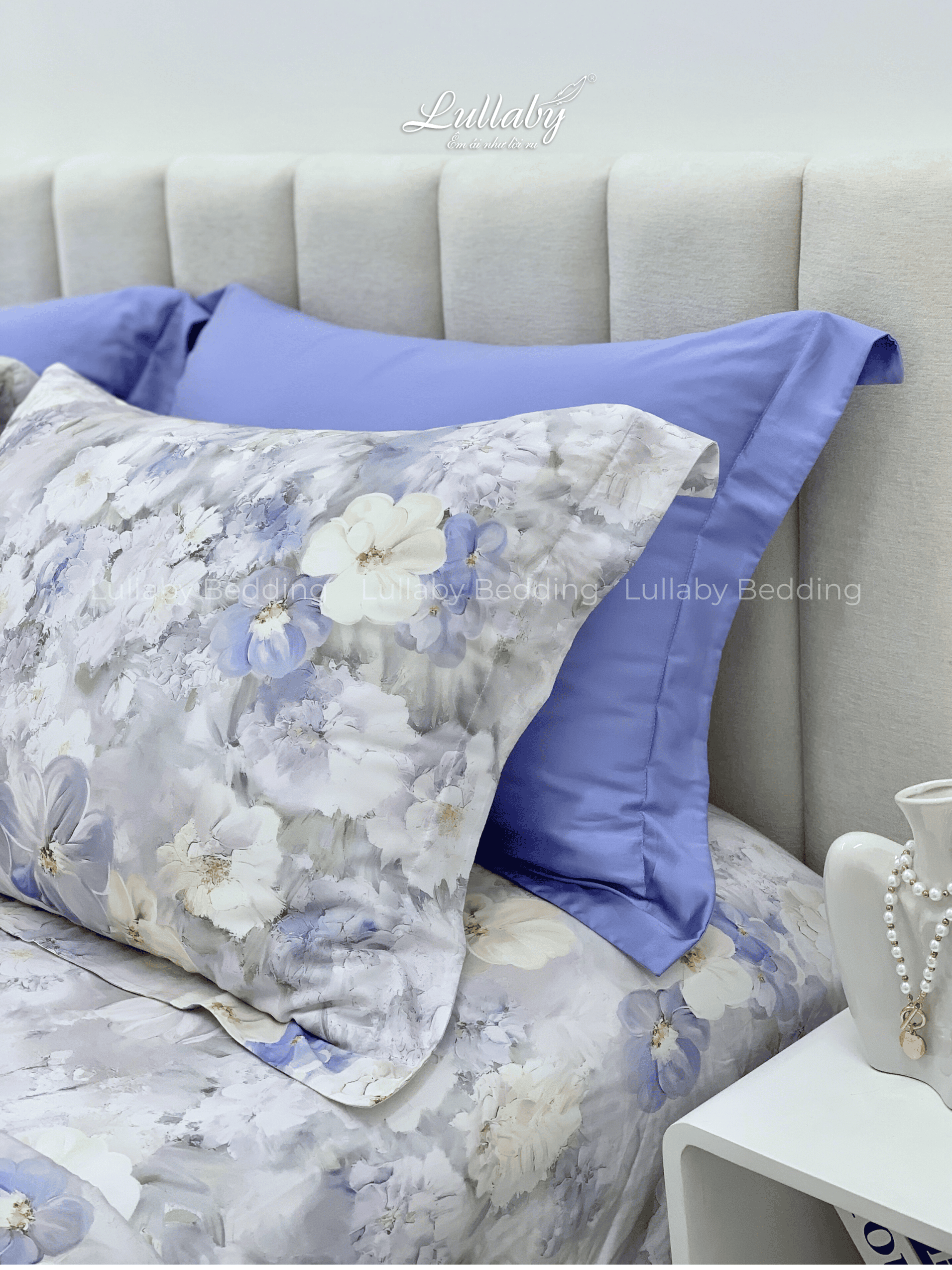 Chăn ga gối Tencel 40S Hoa Sương Mai | Lullaby Bedding
