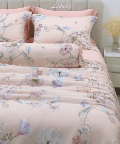 Chăn ga gối Tencel 60S hoa anh đào| Lullaby Bedding | Chăn ga gối đệm Lullaby | Chăn ga gối Tencel | Chăn ga gối cao cấp