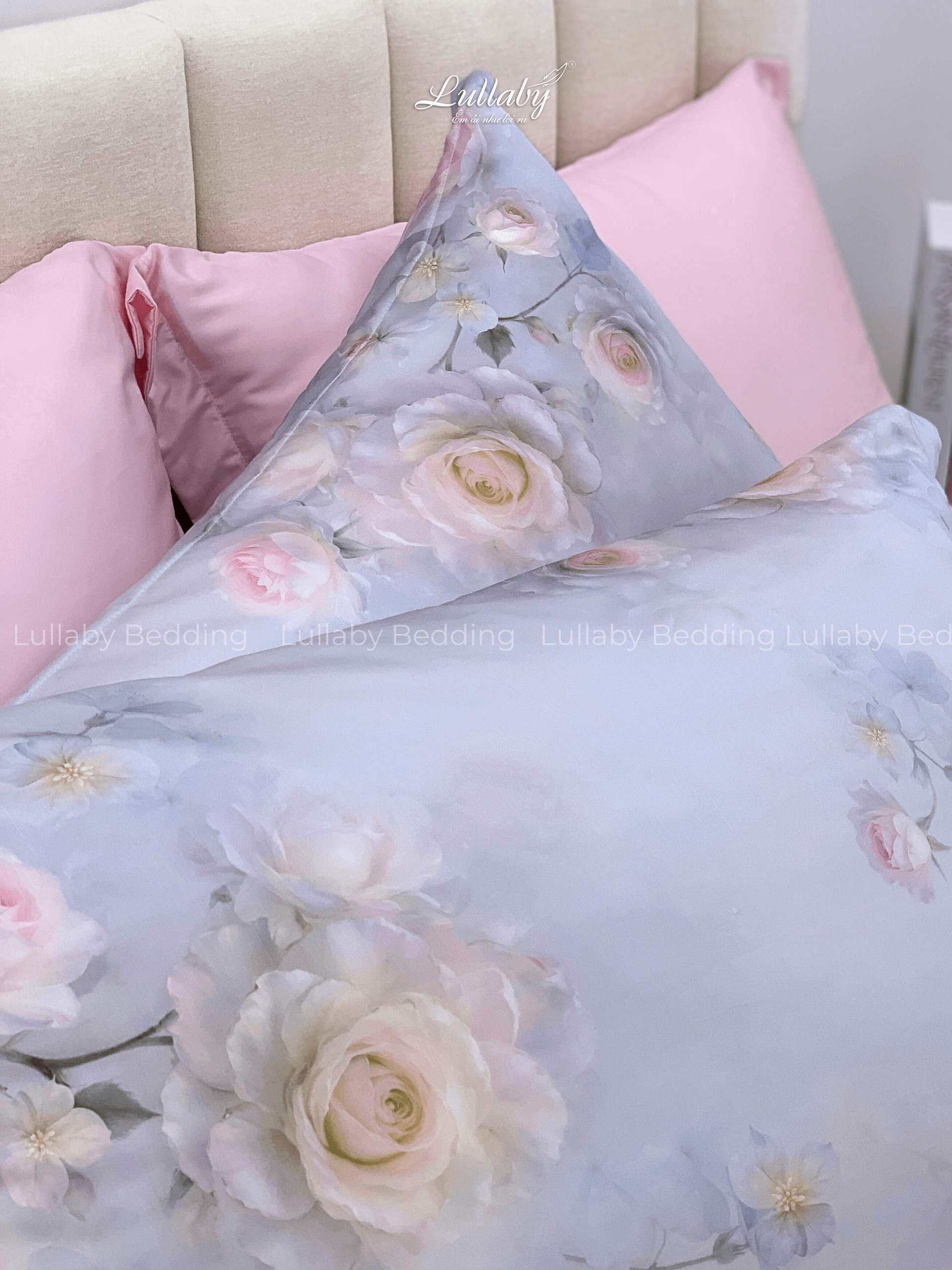 Chăn ga gối Tencel 60S Vườn hồng | Lullaby Bedding | Chăn ga gối đệm Lullaby | Chăn ga gối Tencel | Chăn ga gối cao cấp