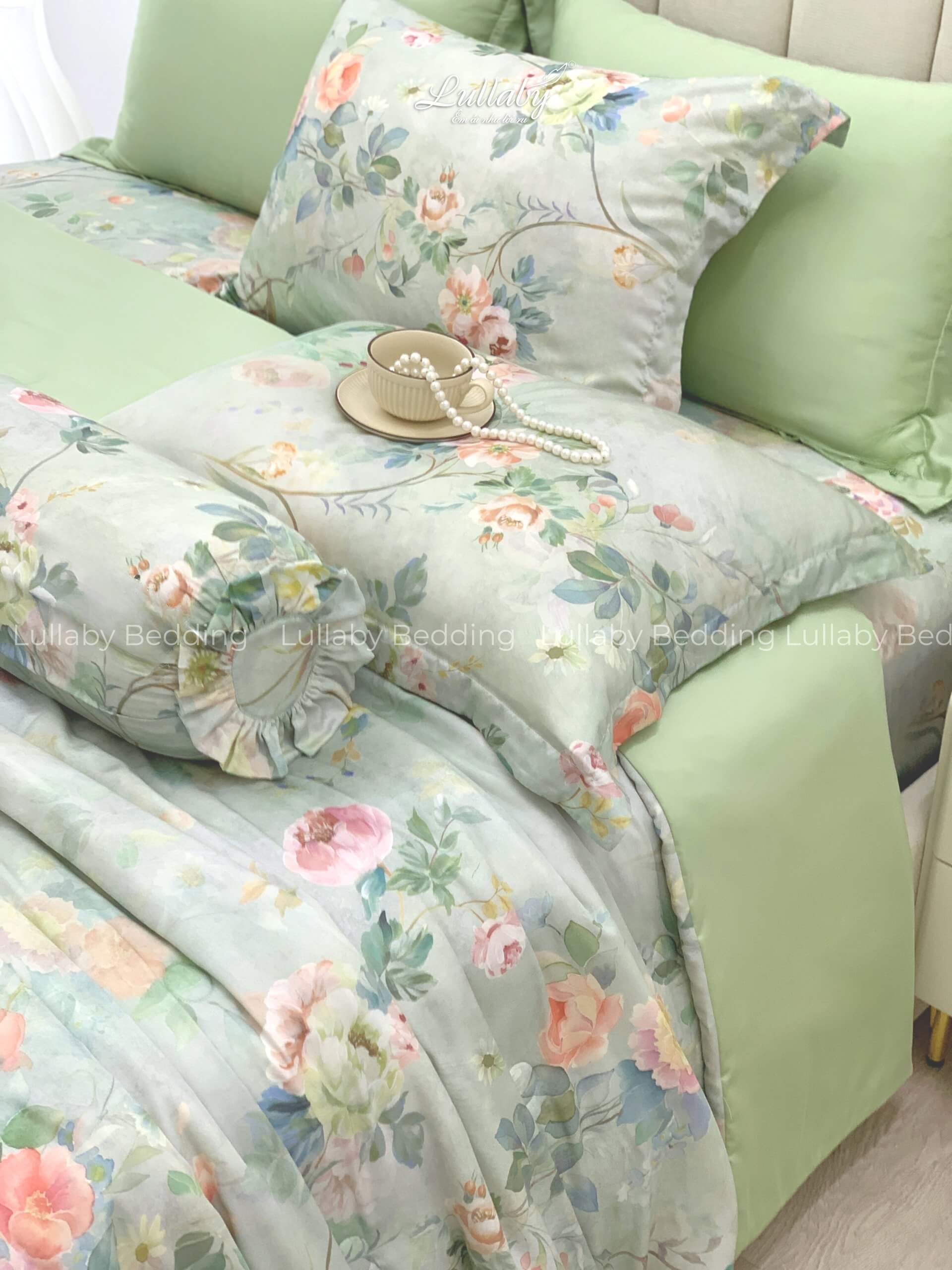 Chăn ga gối Tencel 60S Dreamy Garden| Lullaby Bedding | Chăn ga gối đệm Lullaby | Chăn ga gối Tencel | Chăn ga gối cao cấp