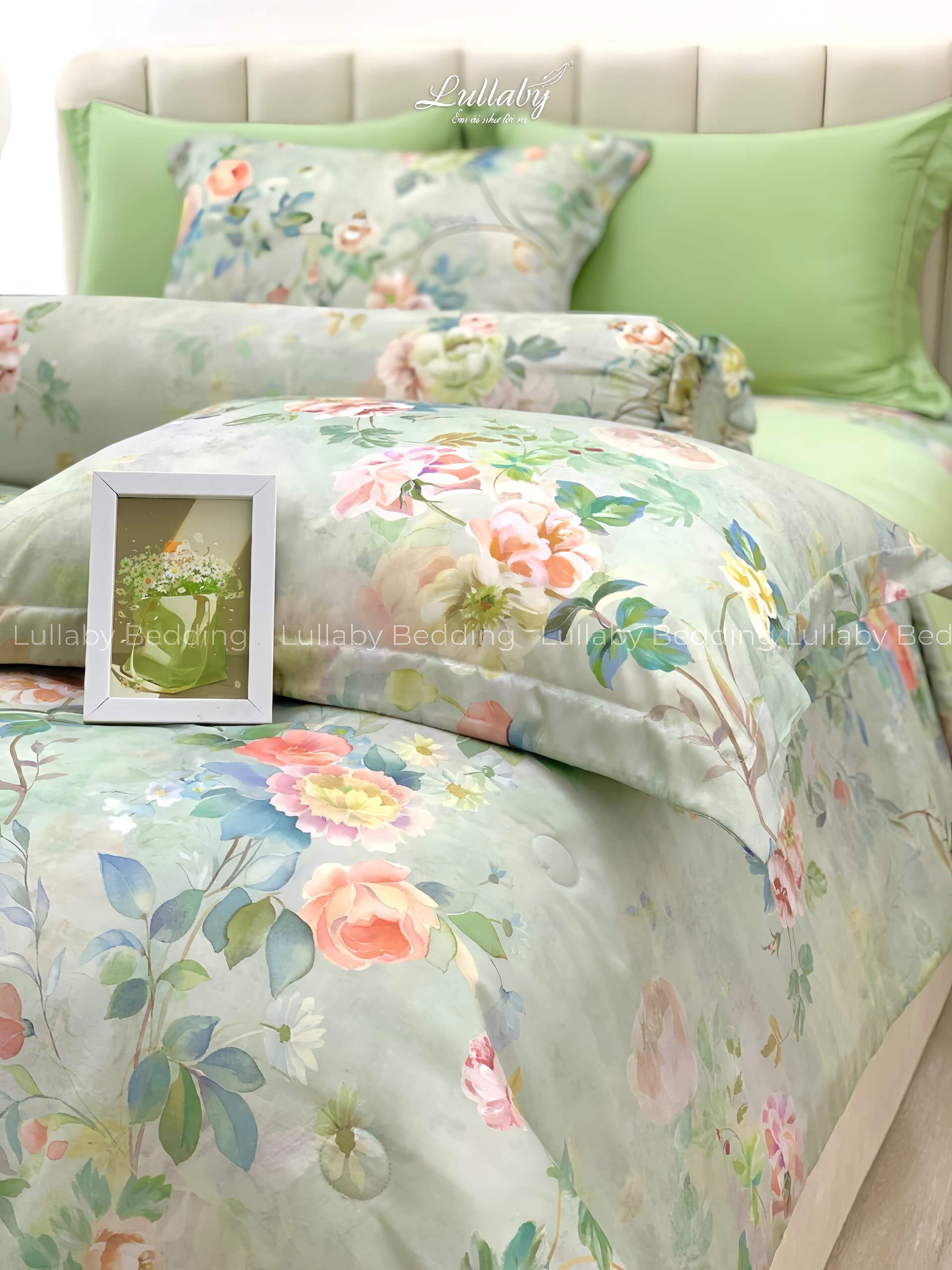 Chăn ga gối Tencel 60S Dreamy Garden| Lullaby Bedding | Chăn ga gối đệm Lullaby | Chăn ga gối Tencel | Chăn ga gối cao cấp