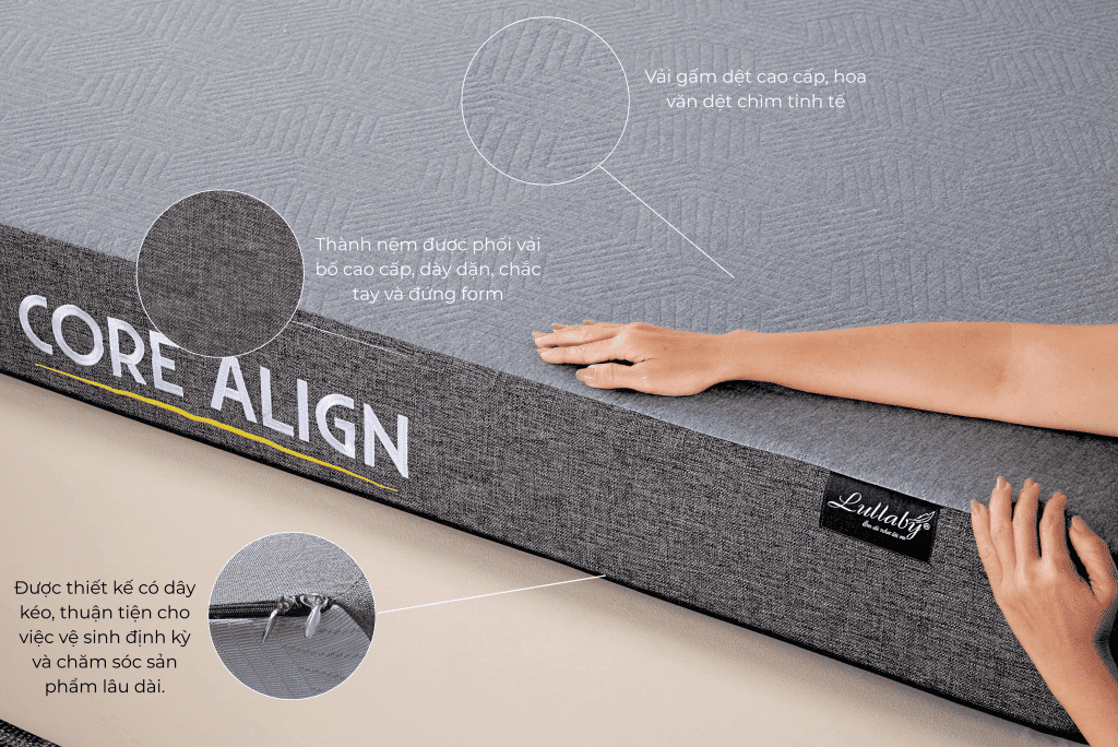 Lullaby Bedding | Nệm foam Core Align | nệm đau lưng | Nệm foam | Nệm cao cấp | Nệm Khánh Hoà | Nệm Hồ Chí Minh | Nệm chất lượng HCM