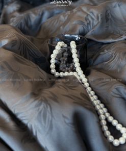 Chăn ga gối Tencel dệt kim xám | Chăn ga cưới | Lullaby Beding