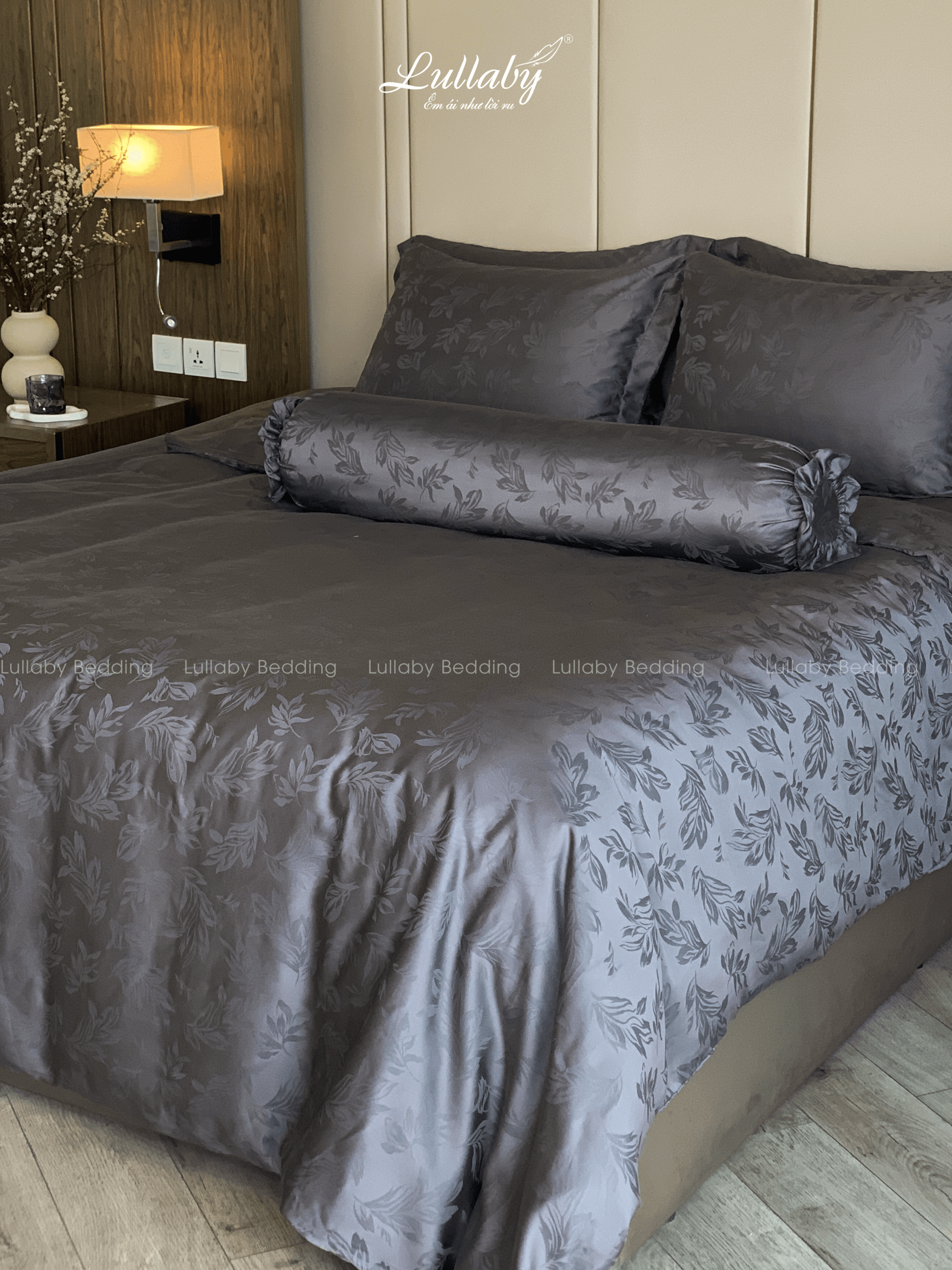 Chăn ga gối Tencel dệt kim xám | Chăn ga cưới | Lullaby Beding Chăn ga gối Tencel dệt kim xám | Chăn ga cưới | Lullaby Beding