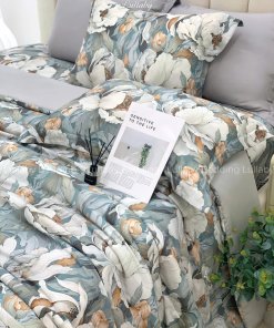 Bộ chăn ga gối Tencel 60S Bạch Mẫu Đơn | Lullaby Bedding | Chăn ga gối Tencel | Tencel 60S