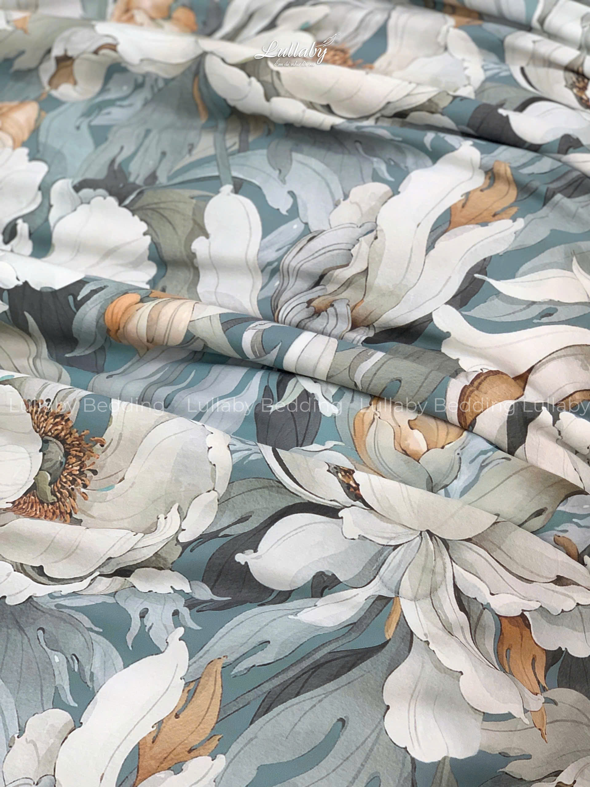 Bộ chăn ga gối Tencel 60S Bạch Mẫu Đơn | Lullaby Bedding | Chăn ga gối Tencel | Tencel 60S Bộ chăn ga gối Tencel 60S Bạch Mẫu Đơn | Lullaby Bedding | Chăn ga gối Tencel | Tencel 60S