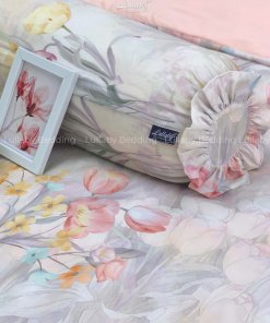 Bộ chăn ga gối Tencel 60S Hoa Tulip | Lullaby Bedding | Chăn ga gối Tencel | Tencel 60S