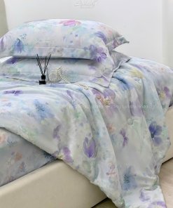 Bộ chăn ga gối Tencel 60S Khu vườn tím | Lullaby Bedding | Chăn ga gối Tencel | Tencel 60S