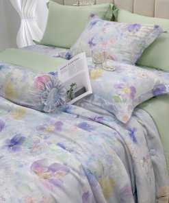 Bộ chăn ga gối Tencel 60S Khu vườn tím | Lullaby Bedding | Chăn ga gối Tencel | Tencel 60S